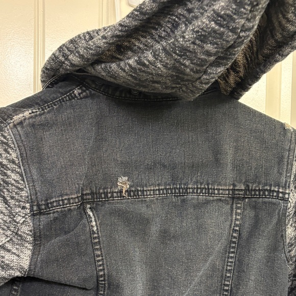 Free People Distressed Black and Gray Women's Jacket - Picture 10 of 10